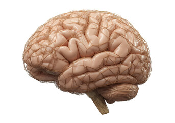 Human brain model, intricate scientific study aid