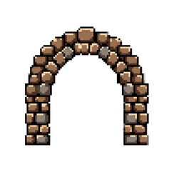 Pixelated Stone Archway: Rustic Structure