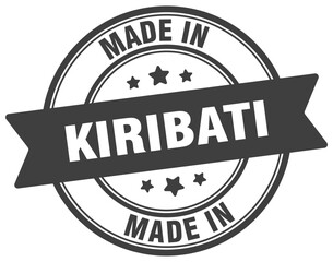Made in Kiribati round sign. Made in Kiribati stamp.