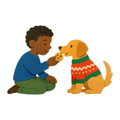 PNG Child shares cookie joyfully.