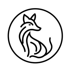 vector image of a fox