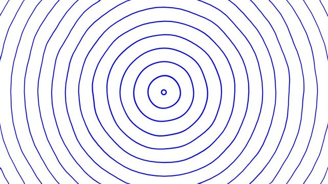 Abstract concentric circle pattern with smooth circular lines on a dark background. Modern geometric design ideal for motion graphics, technology themes digital presentations and futuristic background