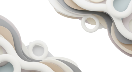 Abstract Neutral Tone Wavy Rings Background Isolated PNG Cutout Transparent