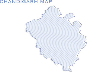 map of Chandigarh UT state of India illustration on white background