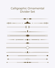 Luxury Calligraphic ornamental divider set