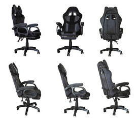 set of gaming chair isolated from the background