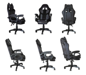 set of gaming chair isolated from the background