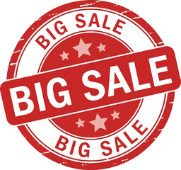 Big sale stamp icon for retail promotions discounts and special offers marketing campaign vector