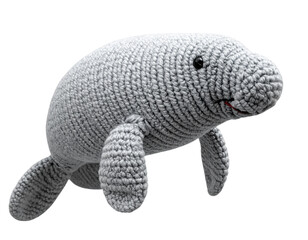  Handmade Crochet Manatee Sea Animal Toy with Adorable Smile