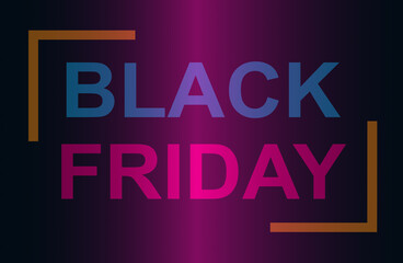 Black Friday poster, sales on the day of the event.	