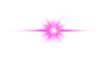 Pink Starburst Light Flare Transparent PNG