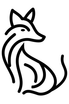 vector image of a fox