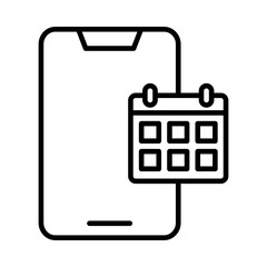 smartphone date icon