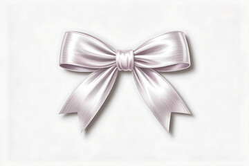 Elegant satin bow, delicate curves and soft sheen, signifying celebration and refined beauty.