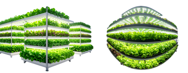  Sat of Vertical Farming Technology – Futuristic Indoor Agriculture PNG