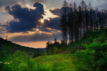 Landscape View Of The Beautiful Plitvice Lakes National Park , Croatia