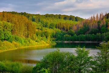 Landscape View Of The Beautiful Plitvice Lakes National Park , Croatia
