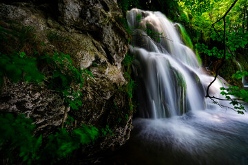Landscape View Of The Beautiful Plitvice Lakes National Park , Croatia