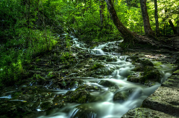 Landscape View Of The Beautiful Plitvice Lakes National Park , Croatia