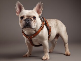 French Bulldog Harness. Dog Accessory for French Bulldog with Leash and Collar