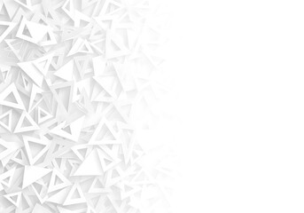 Abstract White Triangles Pattern Background with Copy Space.
