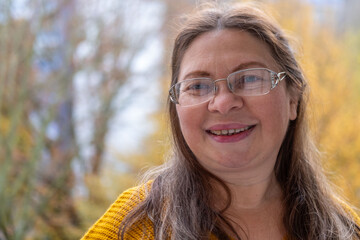 Confident middle-aged emotional woman, Embracing natural beauty and grace self-assured women, Inner...