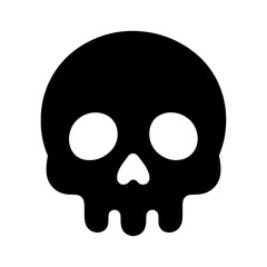 Fototapeta premium PNG Minimalist skull silhouette illustration.