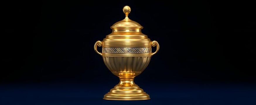 The Golden Trophy Award radiates triumph and the pride of hard-earned victory