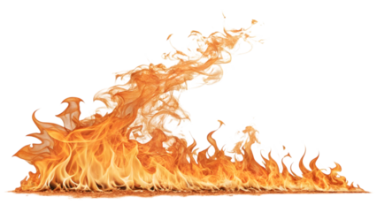 Isolated fire flame hot burn blaze bonfire inferno heat wildfire danger fiery bright orange
