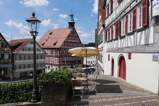 Marktstra&szlig;e mit Rathaus in Backnang