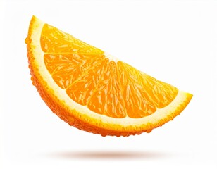 Orange slices isolated on white background
