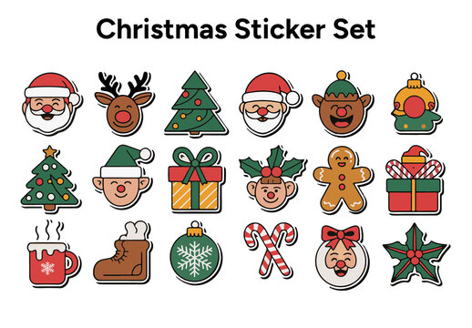 Christmas Sticker Set Design