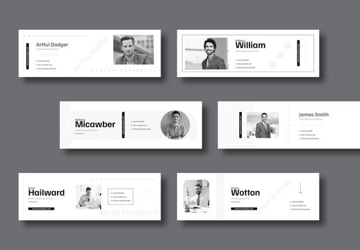 Digital Email Signature Template Design