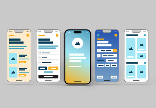Fashion E Commerce Mobile App Wireframe UI Template