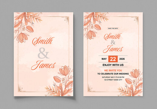Invitation card Template Layout