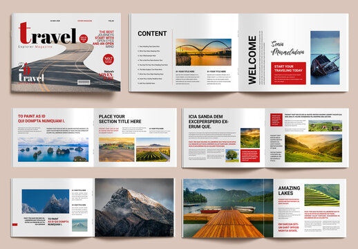 Travel Magazine Template Layout