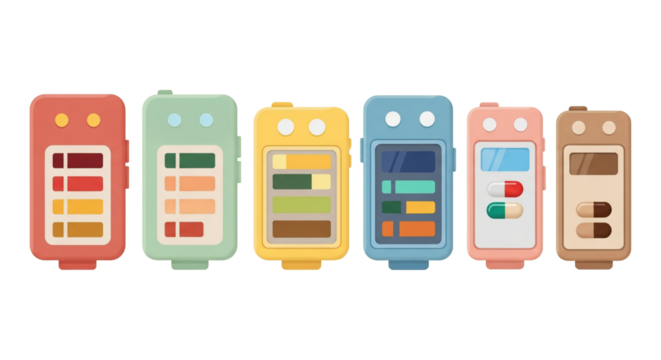 ロボット型の携帯電話（PNG・透過・素材）