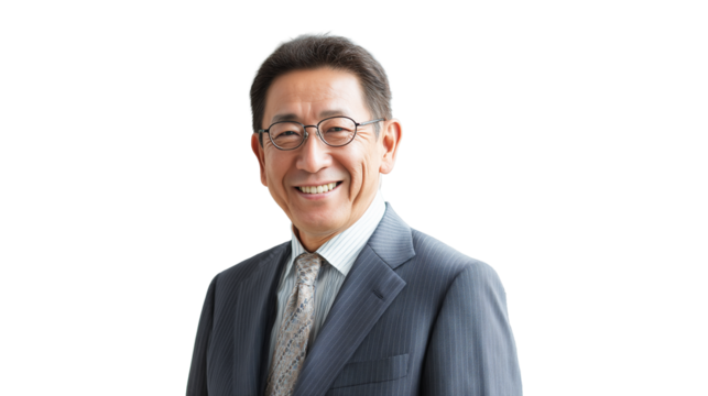 日本人の経営者（PNG・透過・素材）