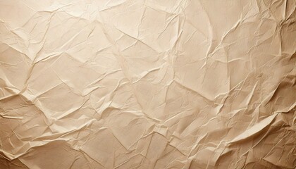 Crumpled Beige Paper Texture Background