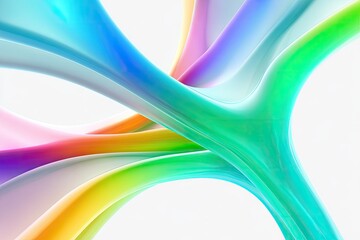 Abstract Colorful 3D Shapes Design