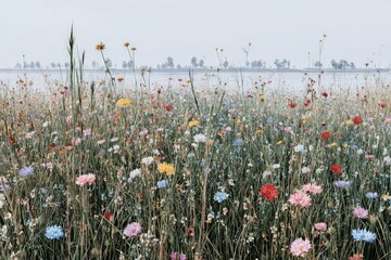 Colorful Wildflower Meadow Landscape