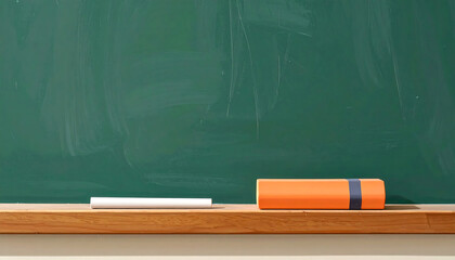 授業を待つ黒板とチョークが放つ懐かしさと学びの始まりを感じる瞬間