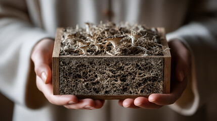 Mycelium Packaging Sample | Sustainable Eco Material | Biodegradable Packaging Box