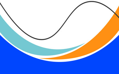 Colorful Abstract Curved Design with Wavy Elements