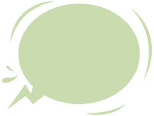 Green Speech Bubble Icon Design for Communication and Ideas