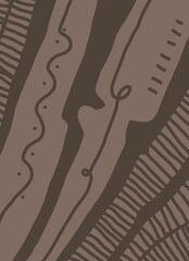 Minimal abstract image for printing. The picture fits modern interiors. The picture is painted by hand on a tablet. © neurostructure