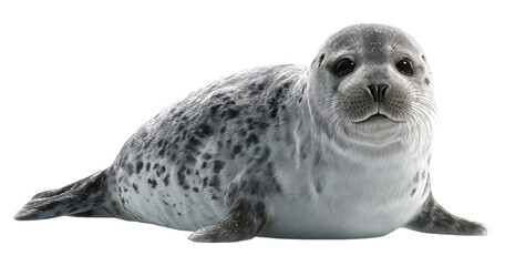 A cute baby seal isolated on transparent background