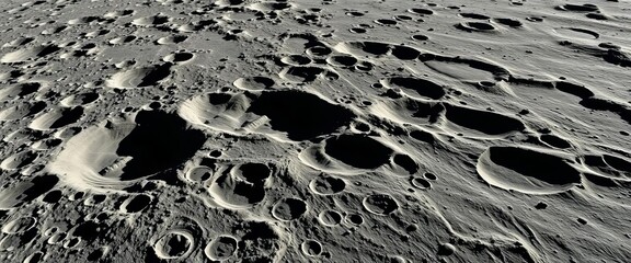 Vast, shadowed lunar crater landscape with rugged texture and fine detail,  highlands,  terrain