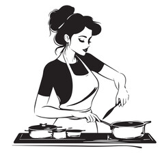 woman cooking in the kitchen