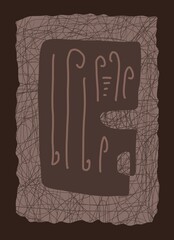 Minimal abstract image for printing. The picture fits modern interiors. The picture is painted by hand on a tablet. © neurostructure